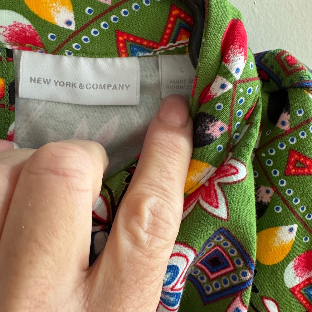 New York & Company Green Floral Dress - Picture 4 of 4